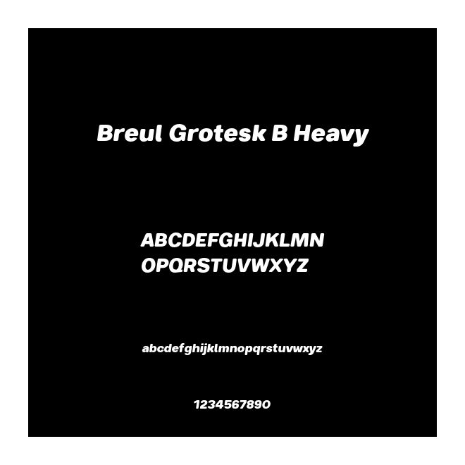 Breul Grotesk B Heavy