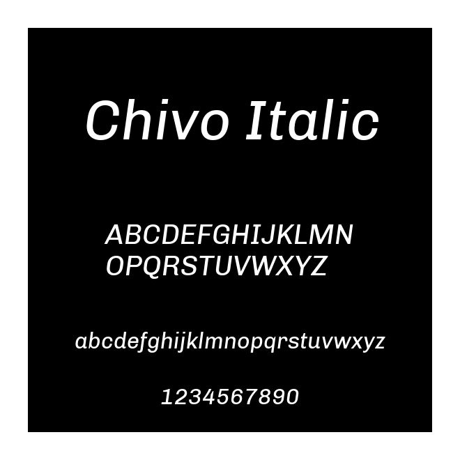 Chivo Italic