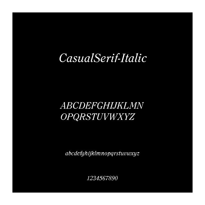 CasualSerif-Italic