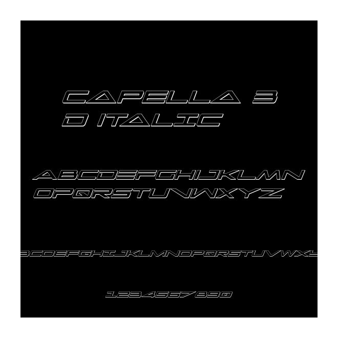 Capella 3D Italic