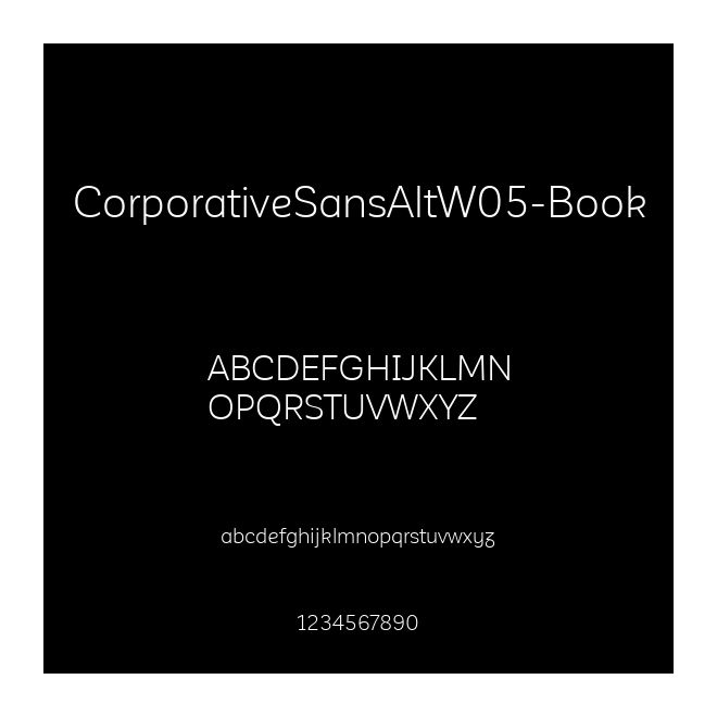CorporativeSansAltW05-Book