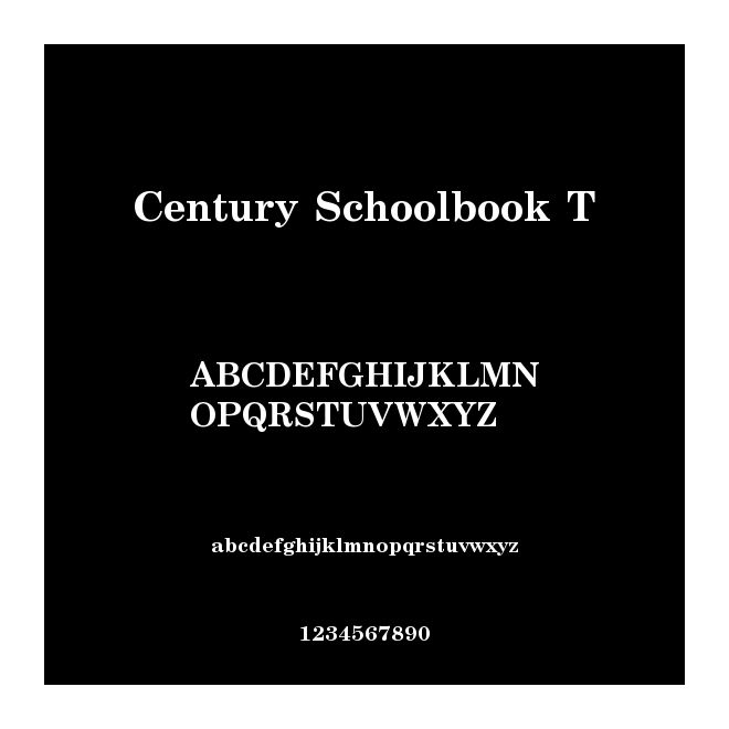 Century Schoolbook T