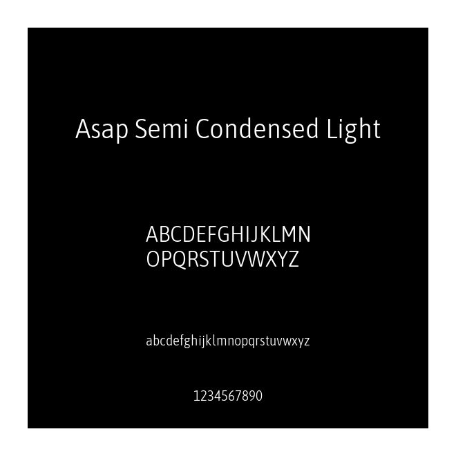 Asap Semi Condensed Light