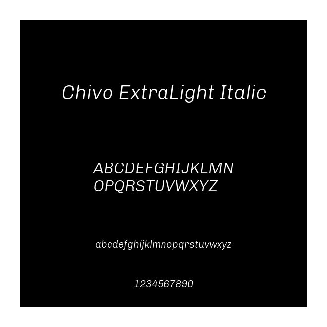 Chivo ExtraLight Italic