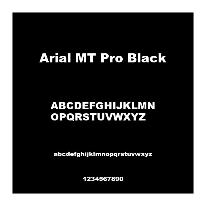 Arial MT Pro Black