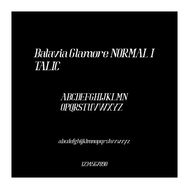Batavia Glamore NORMAL ITALIC