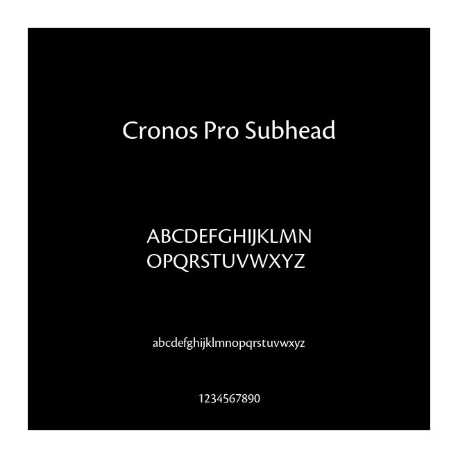 Cronos Pro Subhead