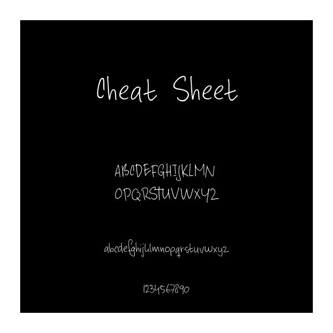 Cheat Sheet