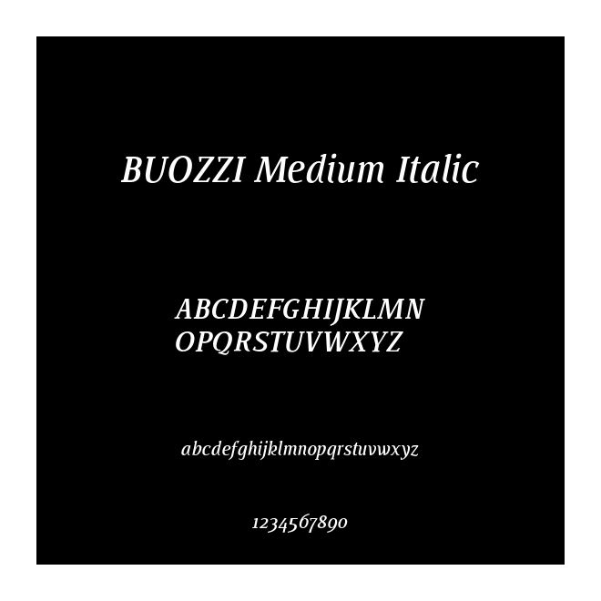 BUOZZI Medium Italic
