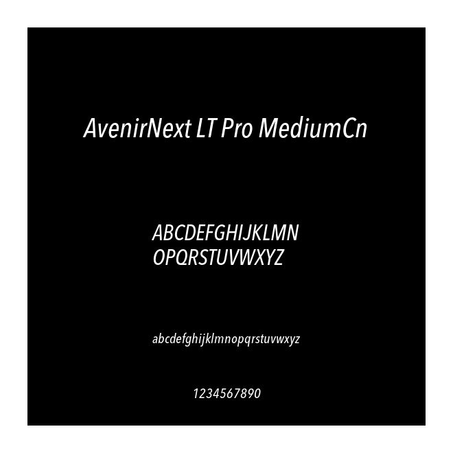 AvenirNext LT Pro MediumCn