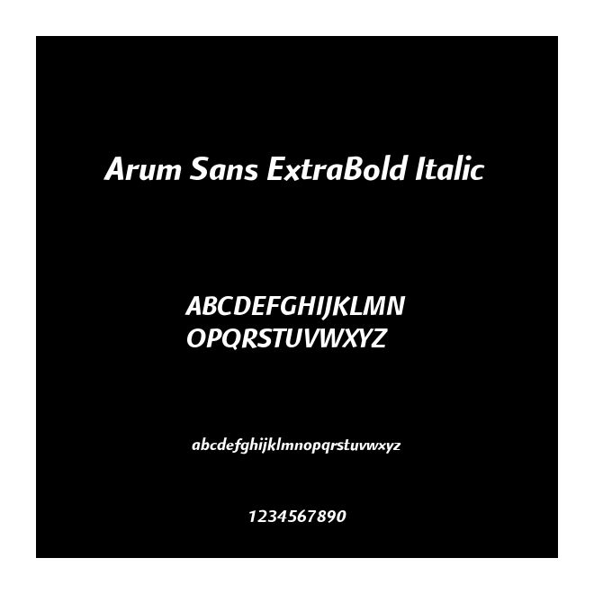 Arum Sans ExtraBold Italic