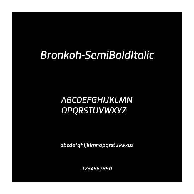 Bronkoh-SemiBoldItalic