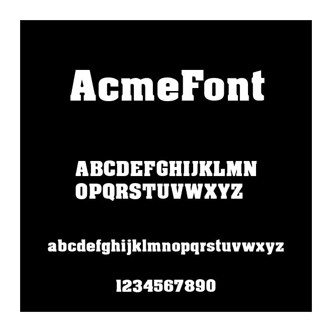 AcmeFont