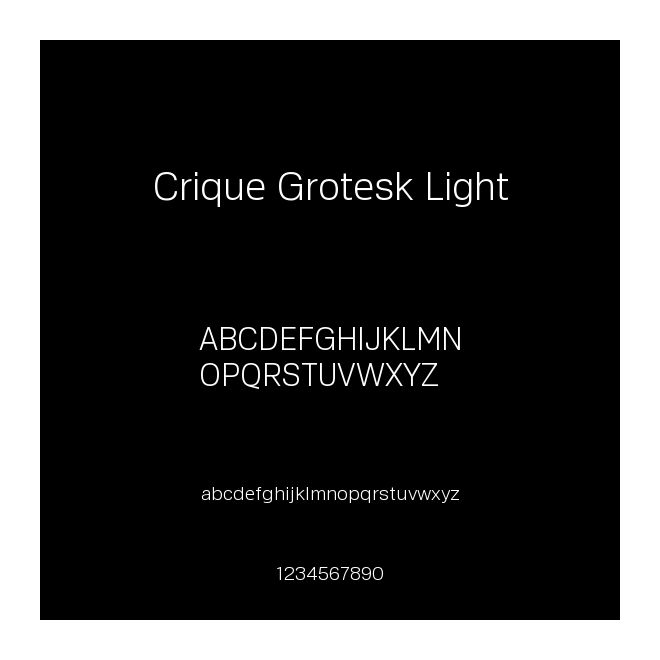 Crique Grotesk Light