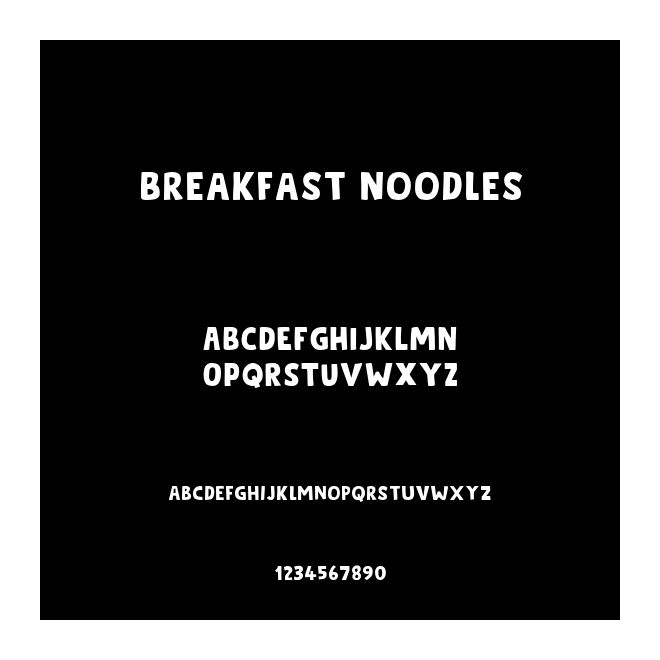 Breakfast Noodles