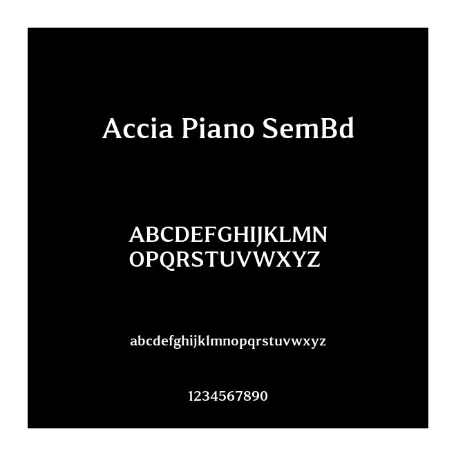 Accia Piano SemBd