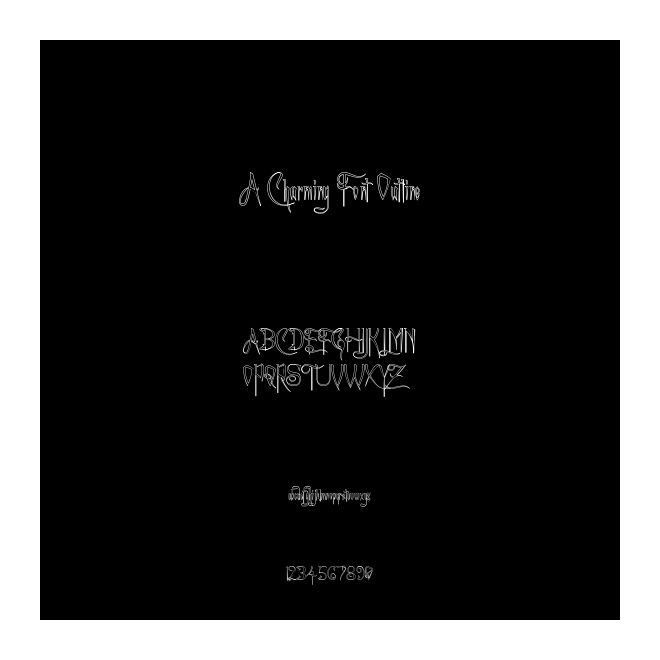 A Charming Font Outline