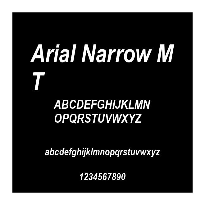 Arial Narrow MT