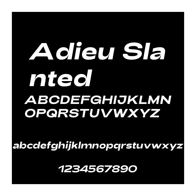 Adieu Slanted