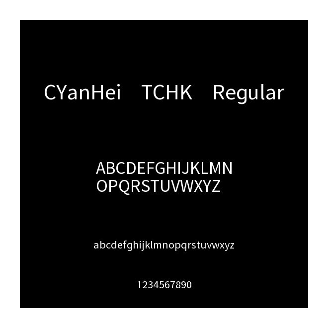 CYanHei TCHK Regular