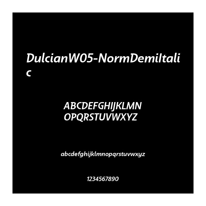 DulcianW05-NormDemiItalic