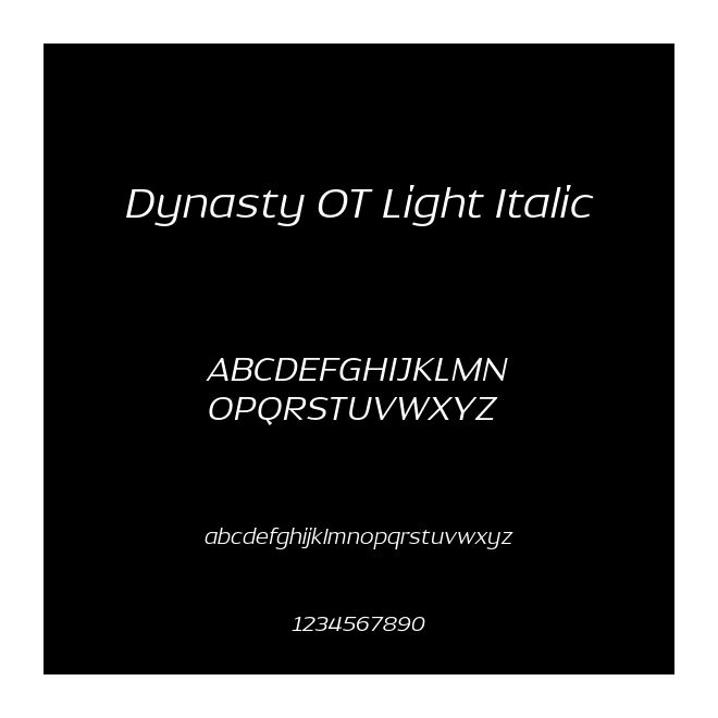 Dynasty OT Light Italic