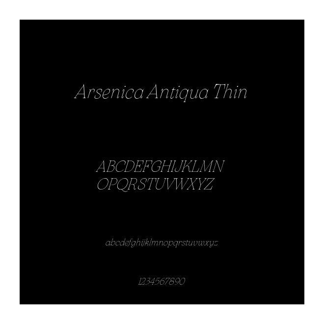 Arsenica Antiqua Thin
