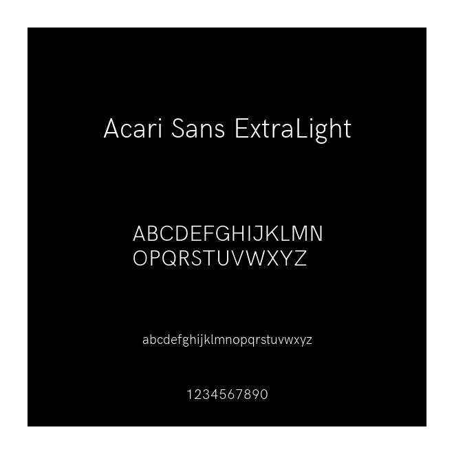 Acari Sans ExtraLight