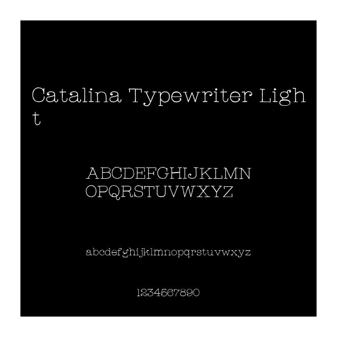 Catalina Typewriter Light