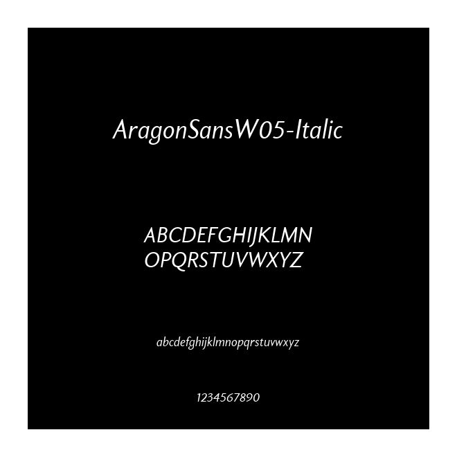 AragonSansW05-Italic