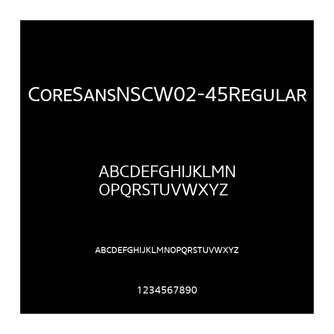 CoreSansNSCW02-45Regular