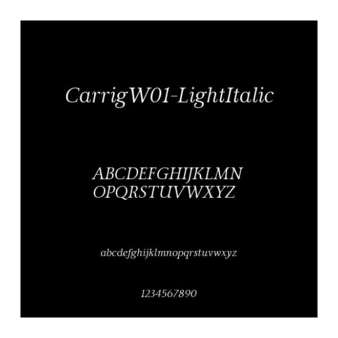 CarrigW01-LightItalic