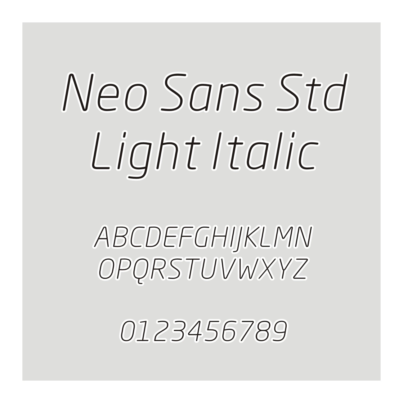 Neo Sans Std Light Italic