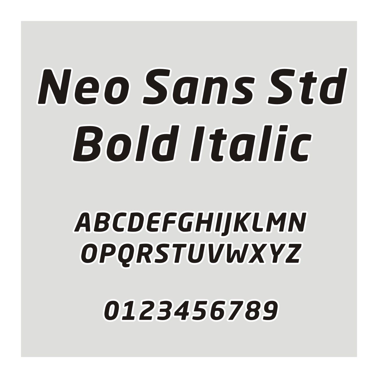 Neo Sans Std Bold Italic