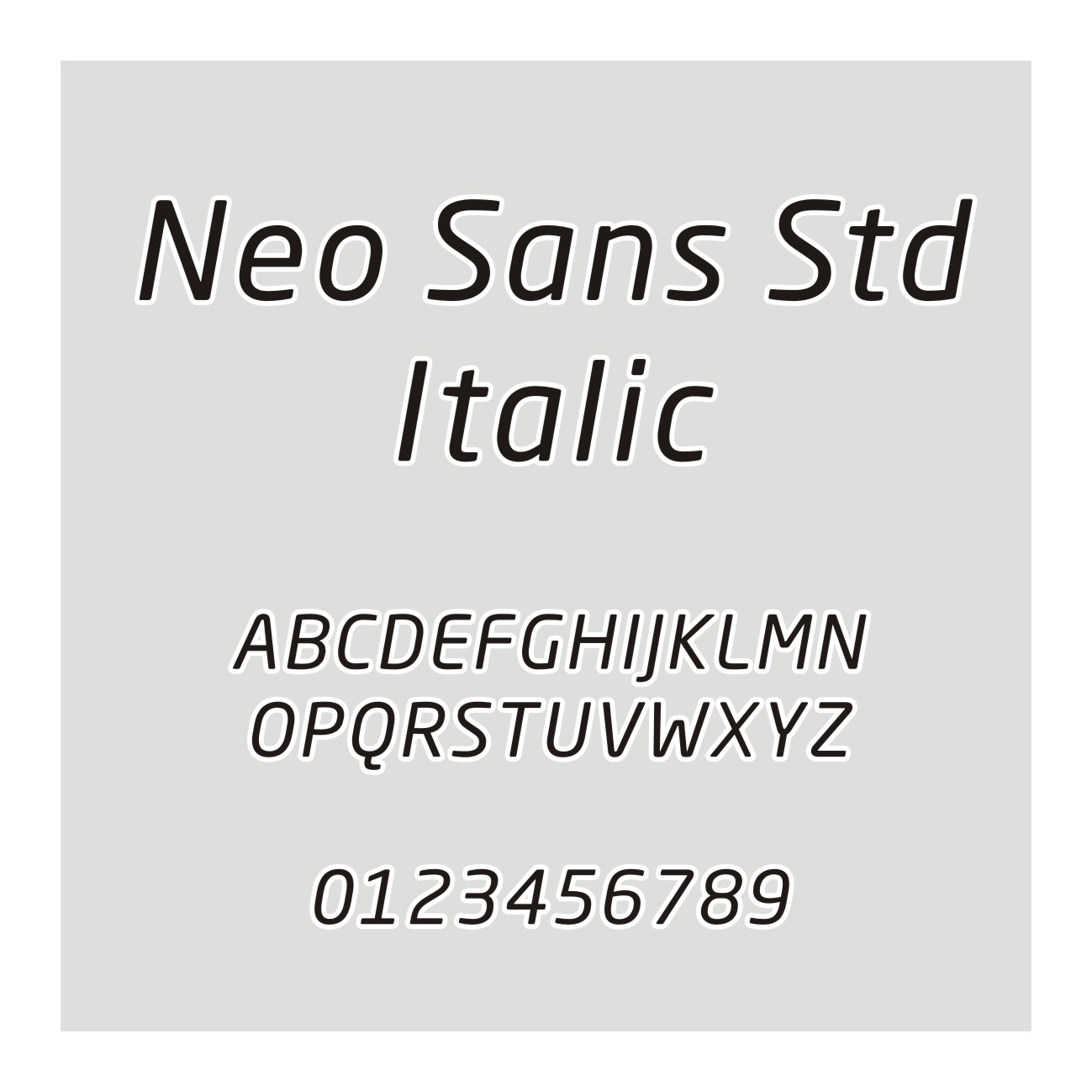 Neo Sans Std Italic