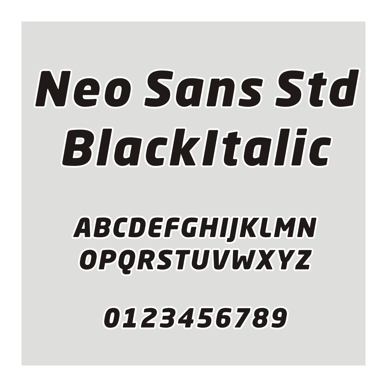 Neo Sans Std Black Italic