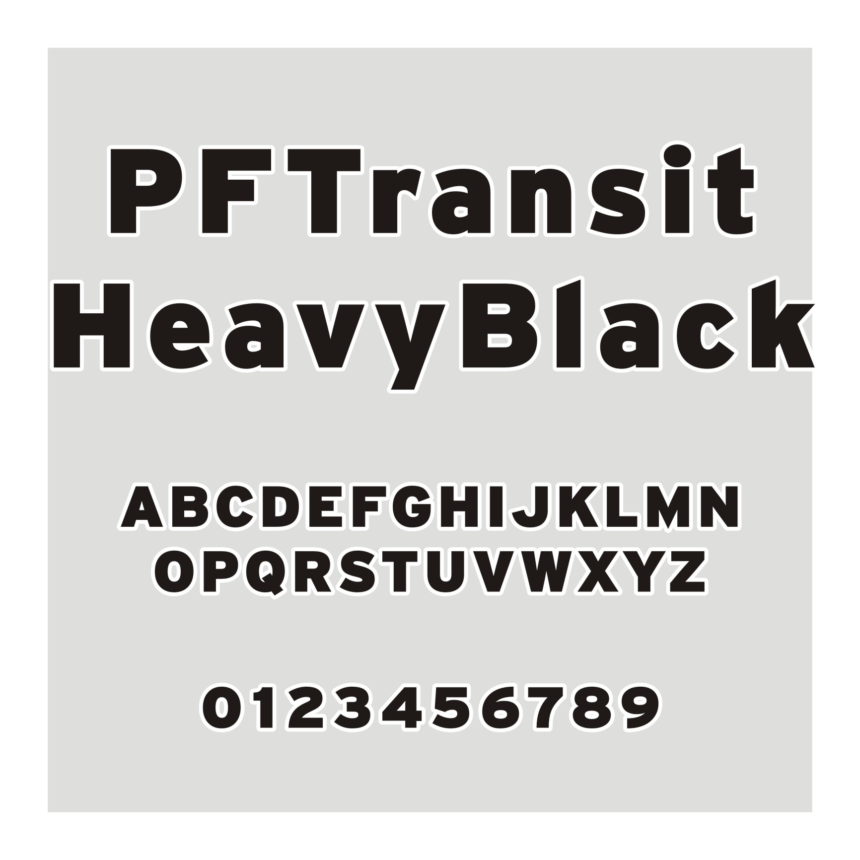 PFTransit HeavyBlack