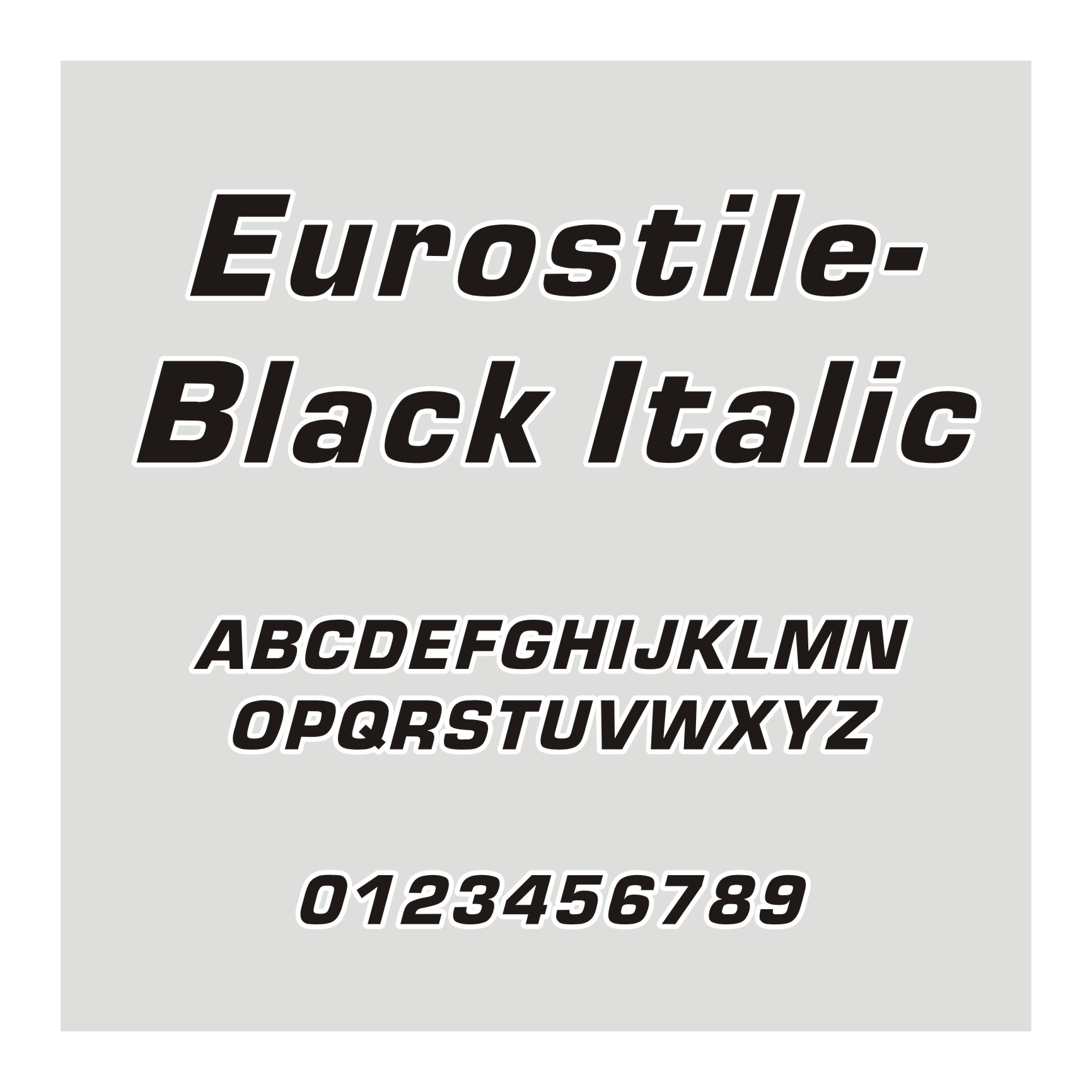 Eurostile- Black Italic