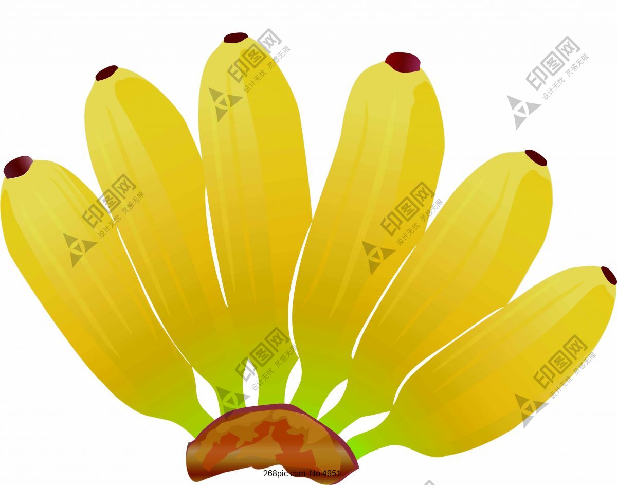 卡通香蕉psd