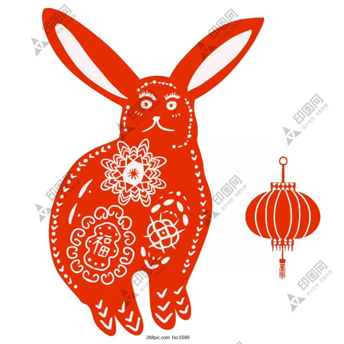 兔子剪紙
