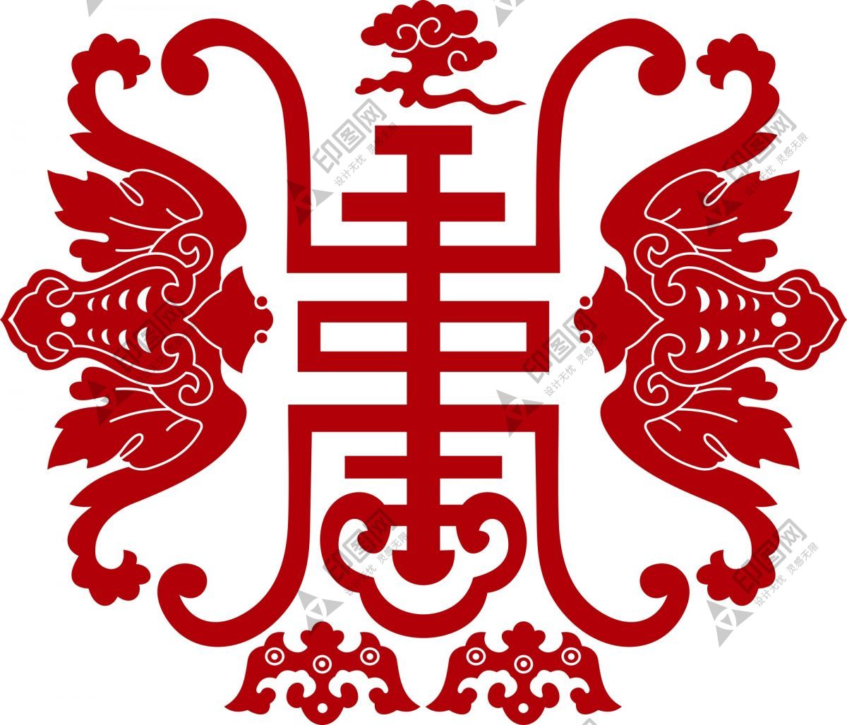 免扣古风花朵图腾