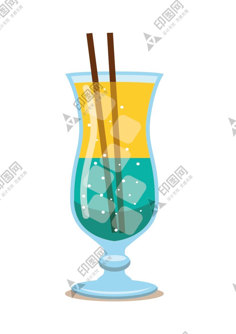 分層彩色雞尾酒