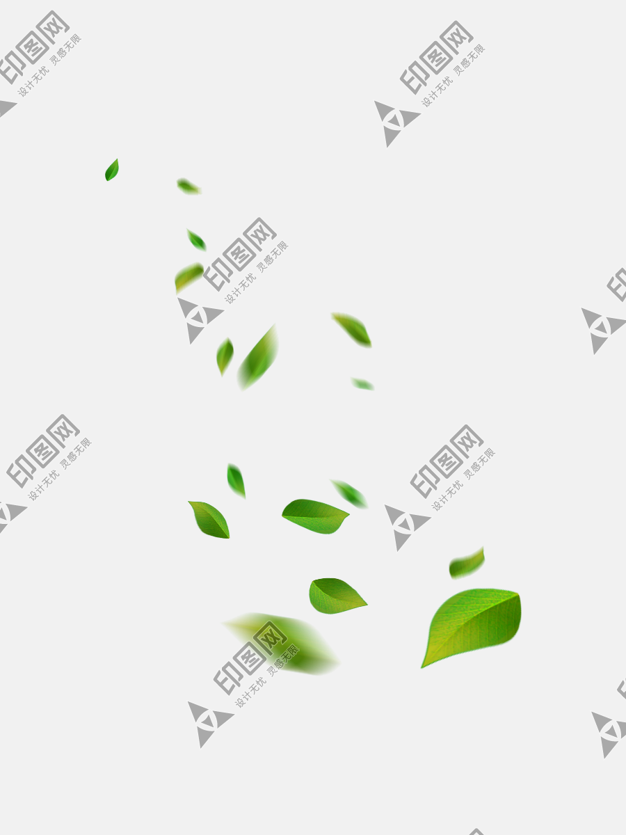 绿色落叶树叶绿叶贴纸