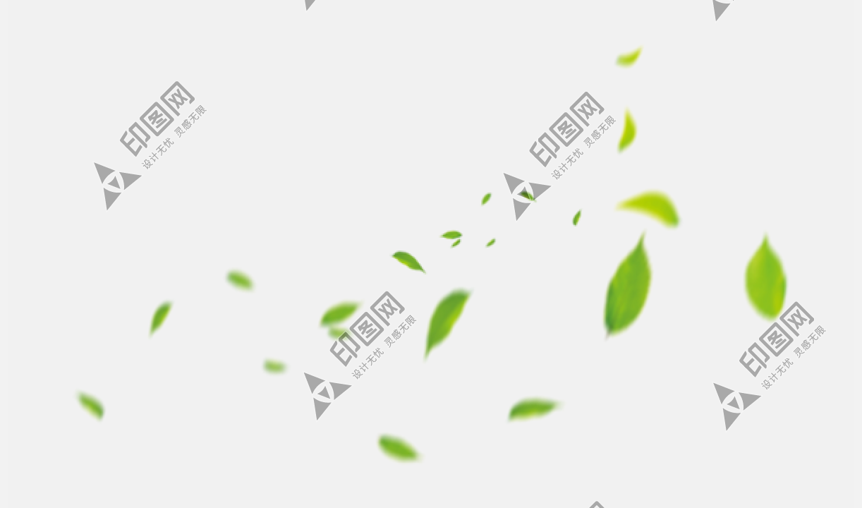 动态卡通漂浮的绿叶茶叶