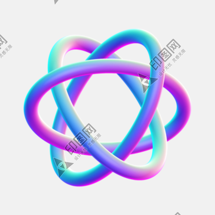 潮流酸性全息炫彩渐变3D几何立体未来机能赛博朋克