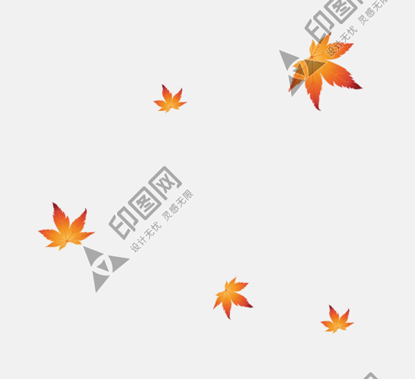 枫叶飘落 漂浮元素免抠png
