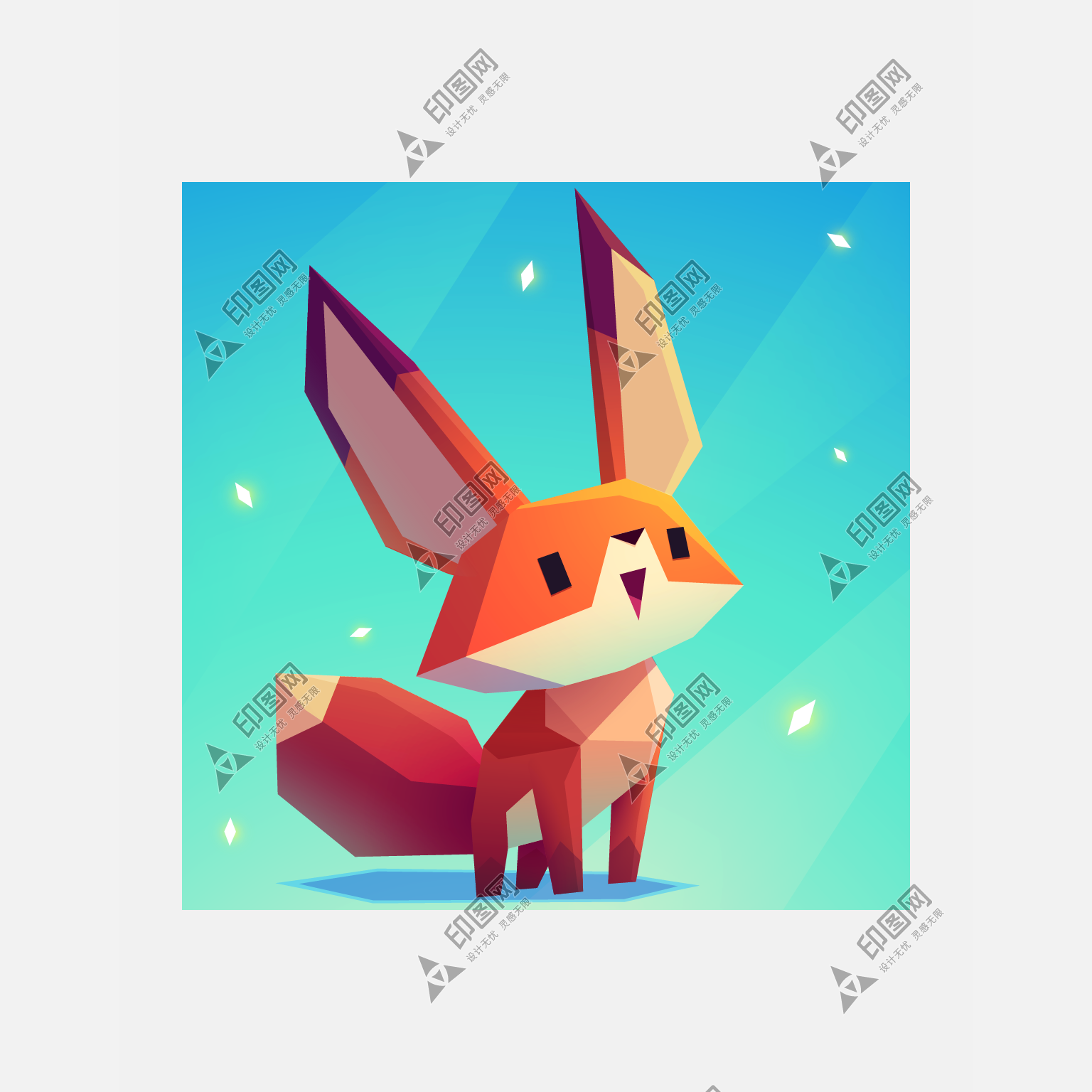 The Little Fox 【图标 APP LOGO ICON】png直播短视频播放app图标手机软件应用程序客户端icon设计标志标识图形透明图PNG