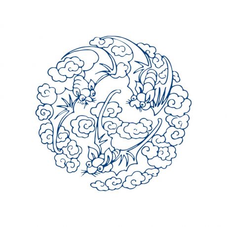 古代青花瓷花紋