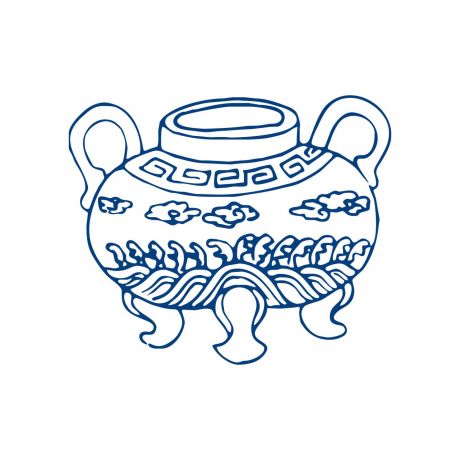 古代青花瓷花紋