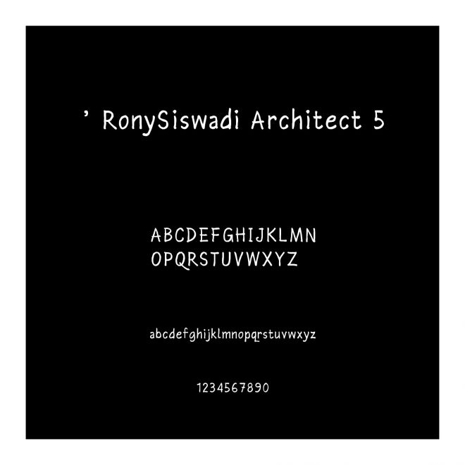 ' RonySiswadi Architect 5